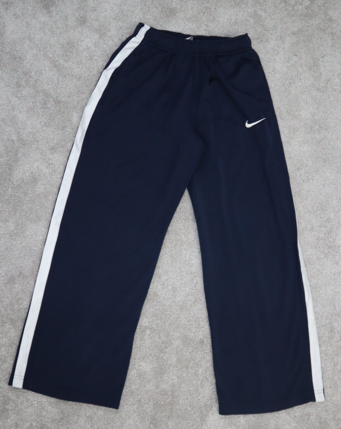 Adidas Track Pants Youth Boys Medium Navy Blue 3 Striped Activewear Logo Pants