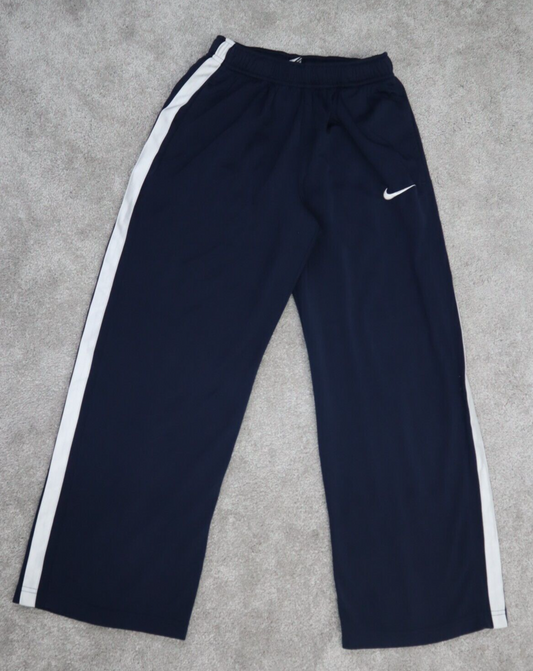 Adidas Track Pants Youth Boys Medium Navy Blue 3 Striped Activewear Logo Pants