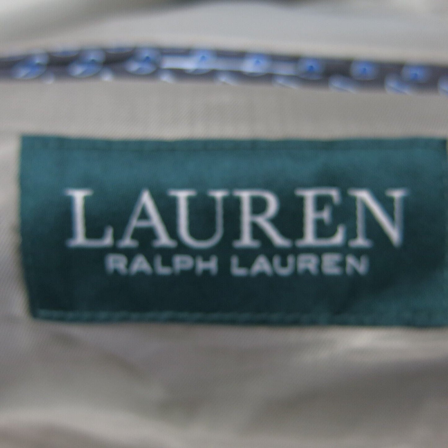 Lauren Ralph Lauren Mens Blazer Coat Single Breasted Long Sleeves Beige Size 46R