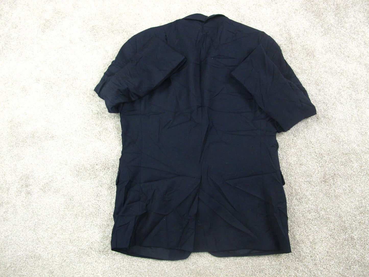 Lauren Ralph Lauren Womens Blazer Coat Long Sleeves Pockets Navy Blue Size 37S