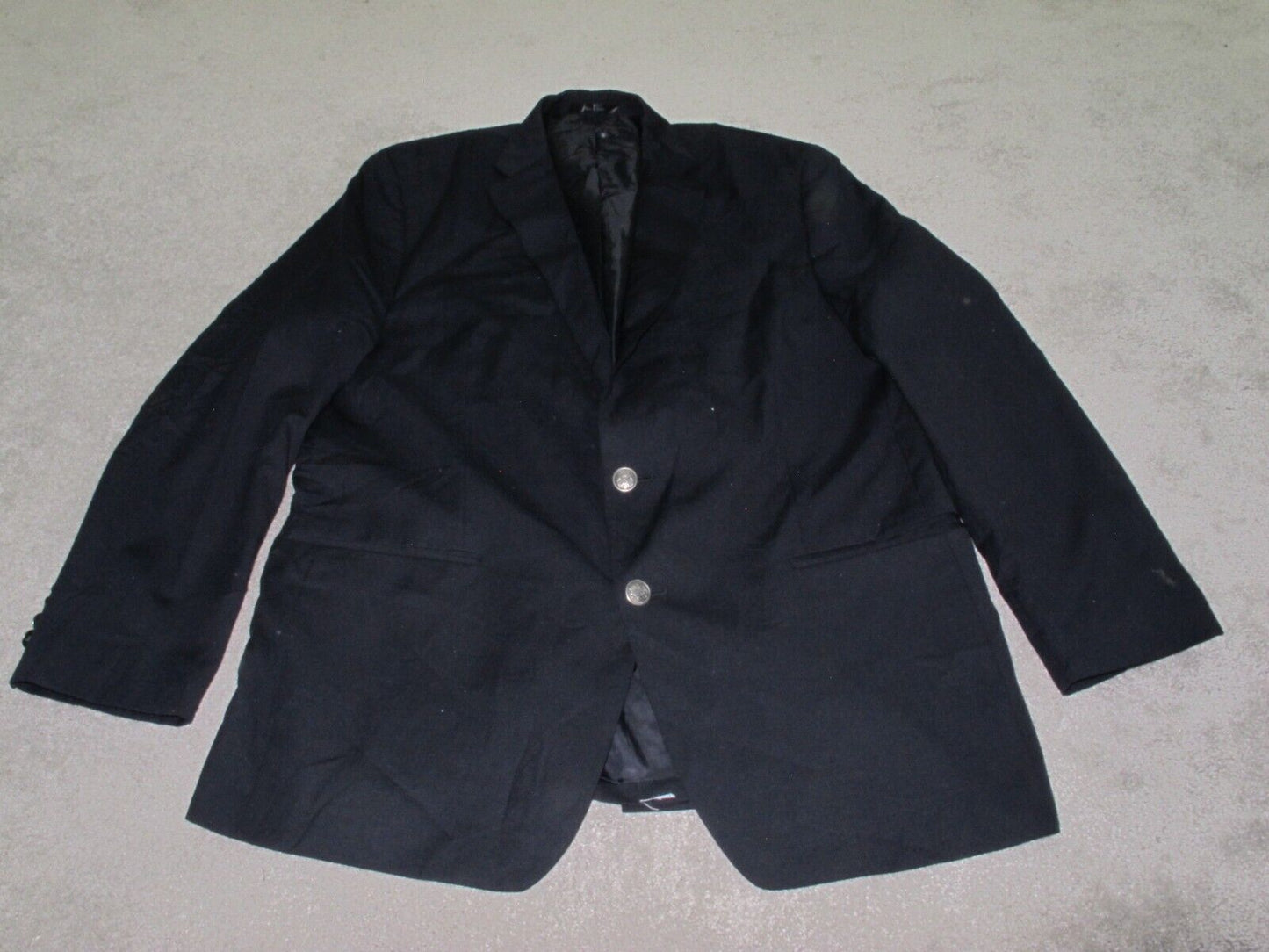 Michael Kors Mens Blazer Coat Single Breasted Long Sleeve Pockets Black Size 44R