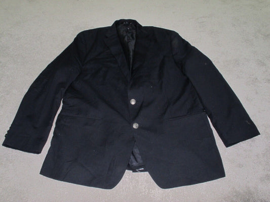 Michael Kors Mens Blazer Coat Single Breasted Long Sleeve Pockets Black Size 44R