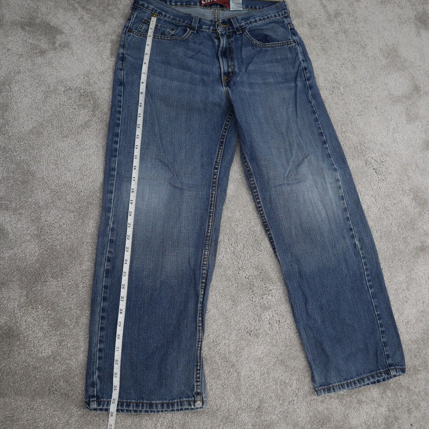 Levi s 569 Jeans Women s Size 12 Blue Stretch Loose Straight Leg Denim Jeans