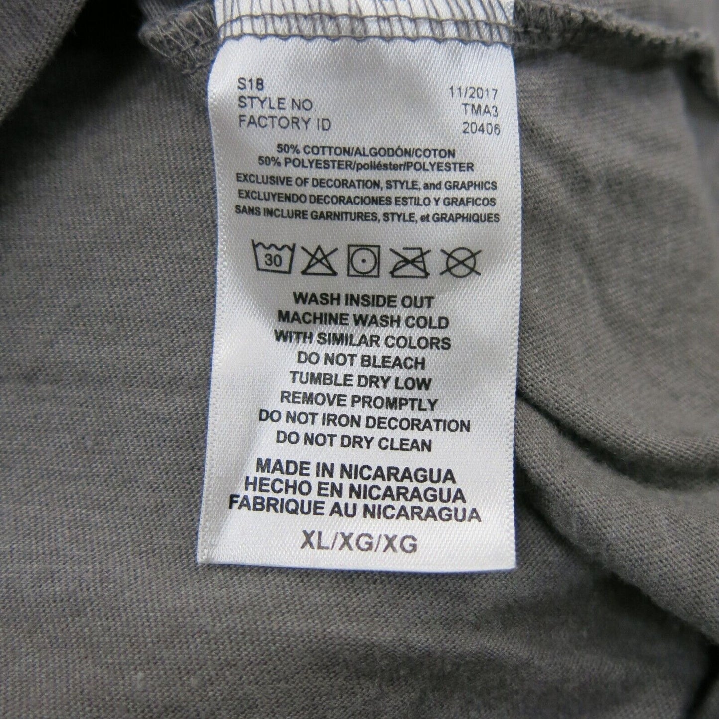 Genuine Merchandise Mens Crew Neck T Shirt Short Sleeves Graphic Tee Gray SZ XL