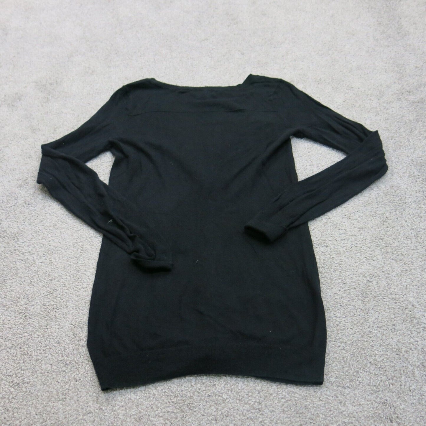 BCBGMAXAZRIA Womens Knitted Cardigan Sweater Long Sleeves Black Size X Small