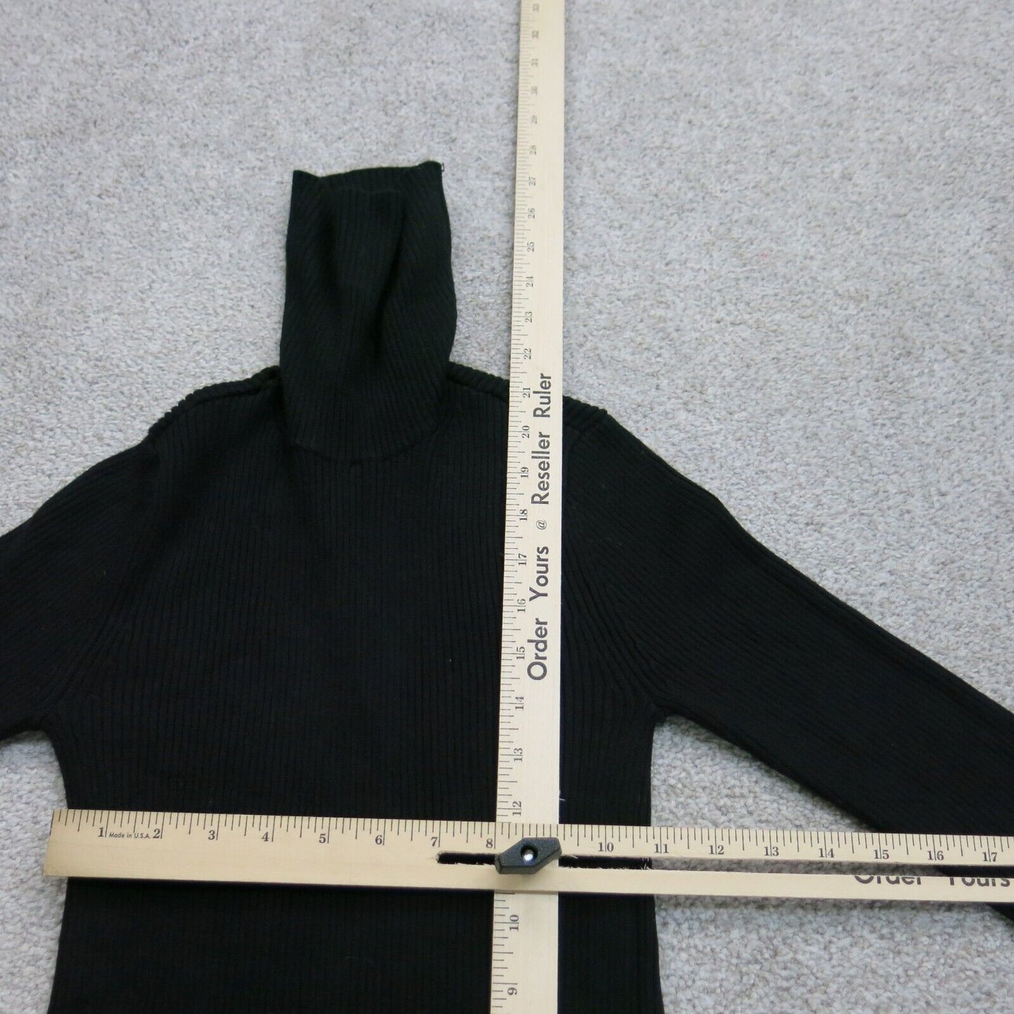 Abercrombie & Fitch Womens Pullover Knitted Sweater High Neck Black Size Small
