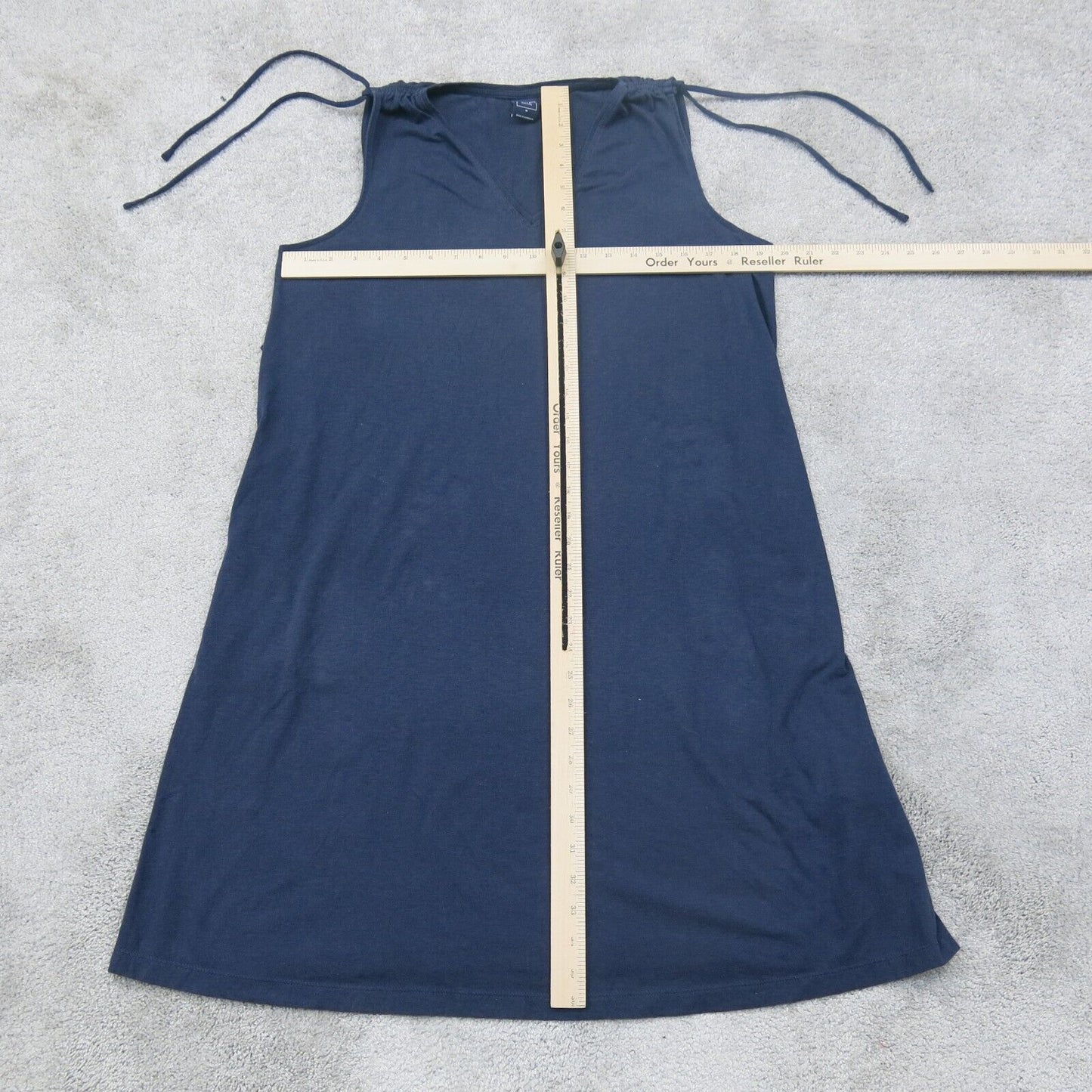 Gap Womens A Line Mini Dress Sleeveless V Neck Navy Blue Size Medium