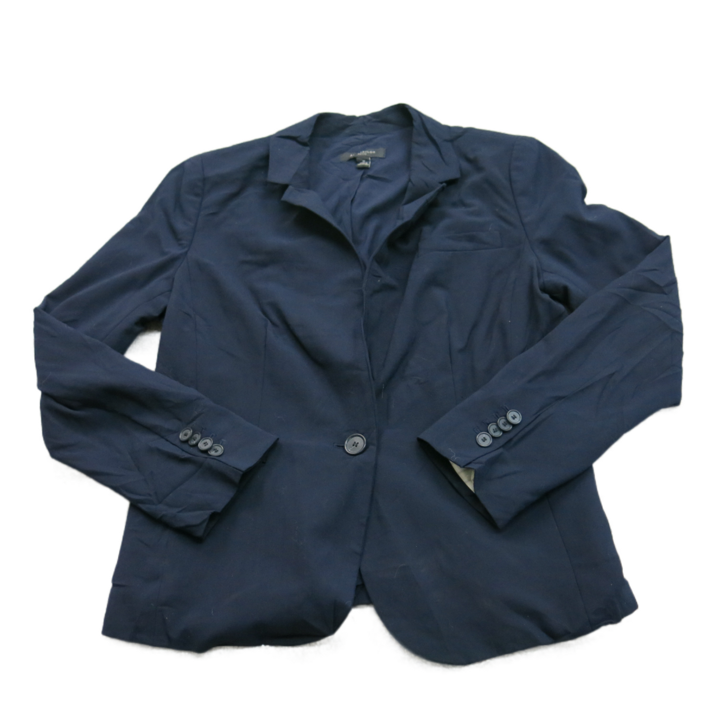 ANN Taylor Womens Blazer Coat Single Breasted Long Sleeve Pockets Blue Size S/P