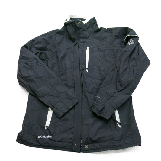 Columbia Women Full Zip Insulated Jacket Long Sleeves Mock Neck Black Size Small