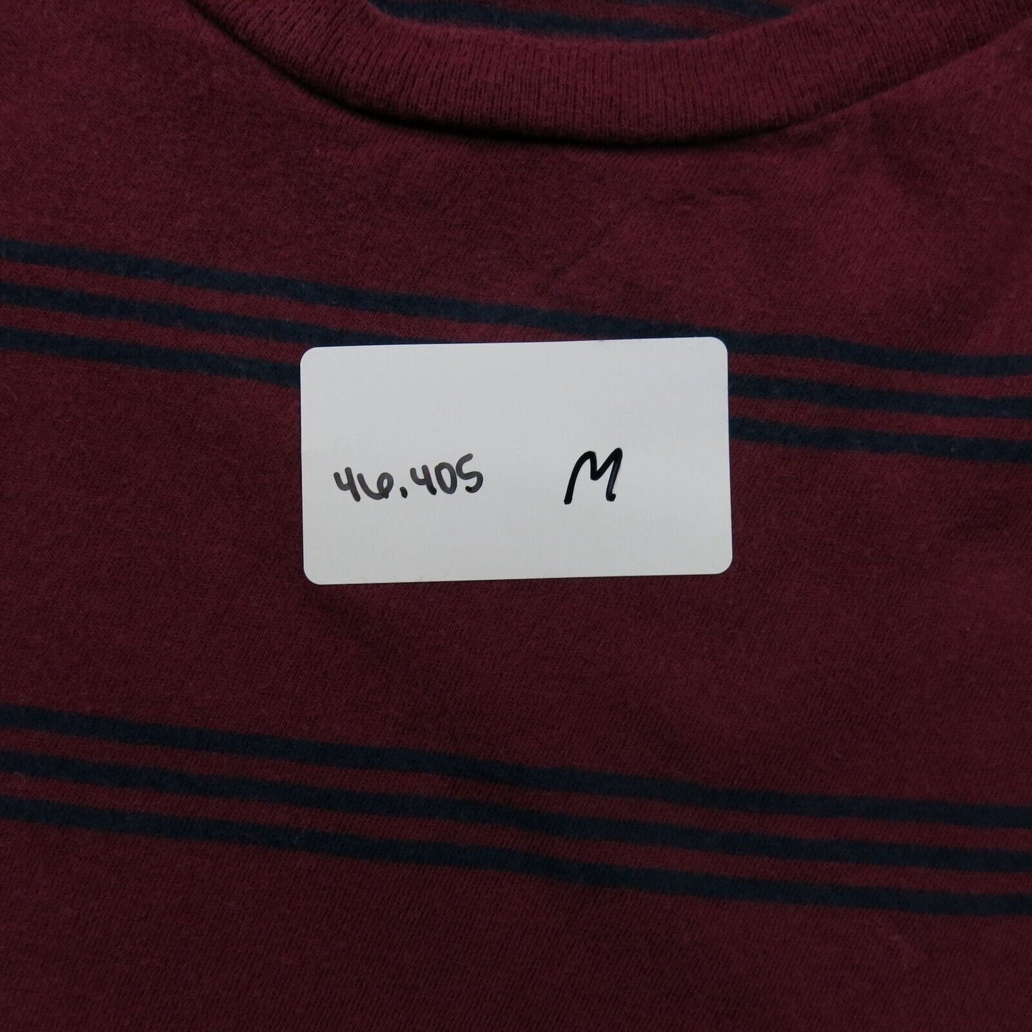 Gap Men Crew Neck T Shirt Striped Crew Neck  Short Sleeve Black Red Size Small