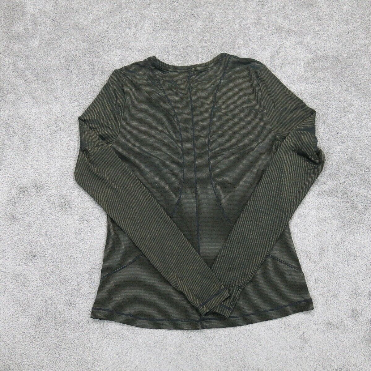 Nike Dri Fit Womens Activewear Sweatshirt Crew Neck Long Sleeve Green Size Small