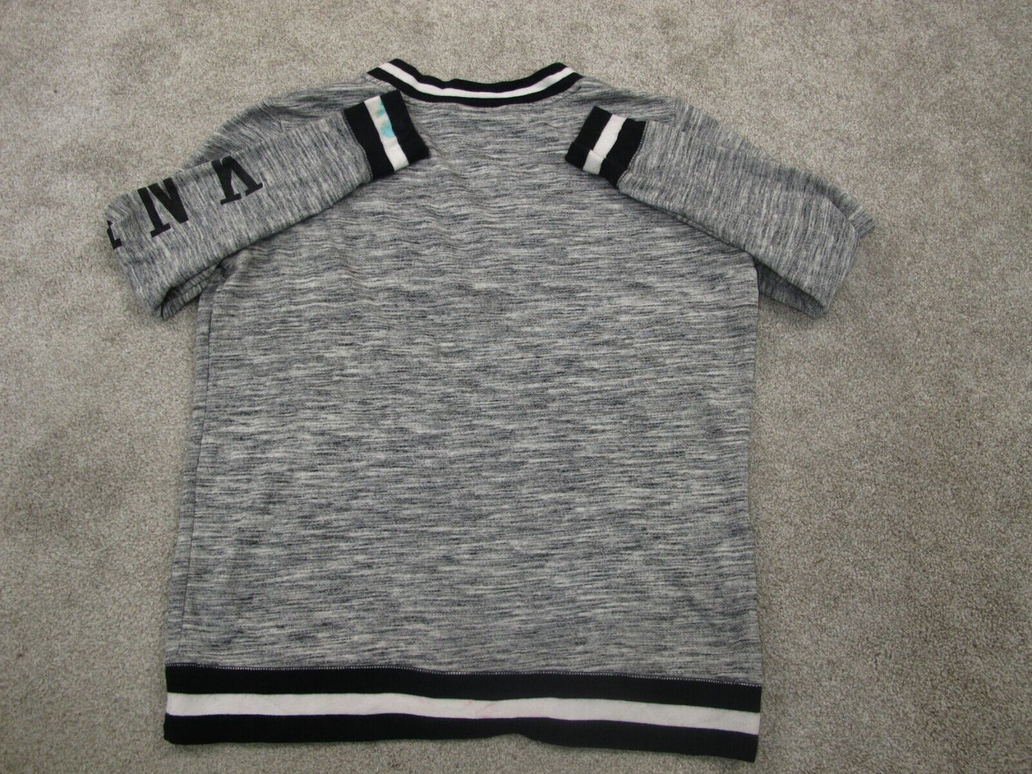 Pink Victoria Secret Women Pullover Sweater Long Sleeve V Neck Heather Gray SZ L