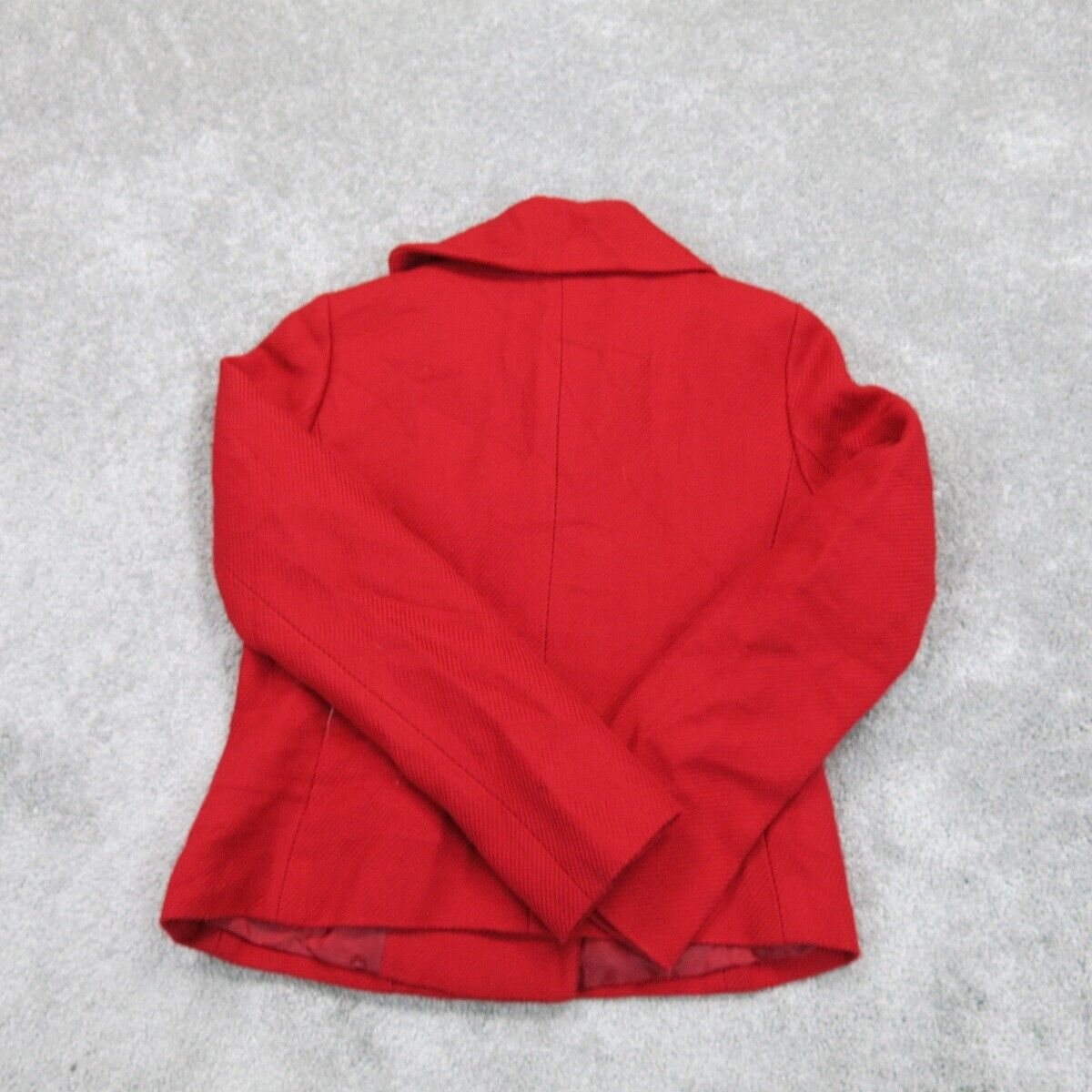 Talbots Womens Pea Coat Jacket Long Sleeves Pockets Solid Red Size 4