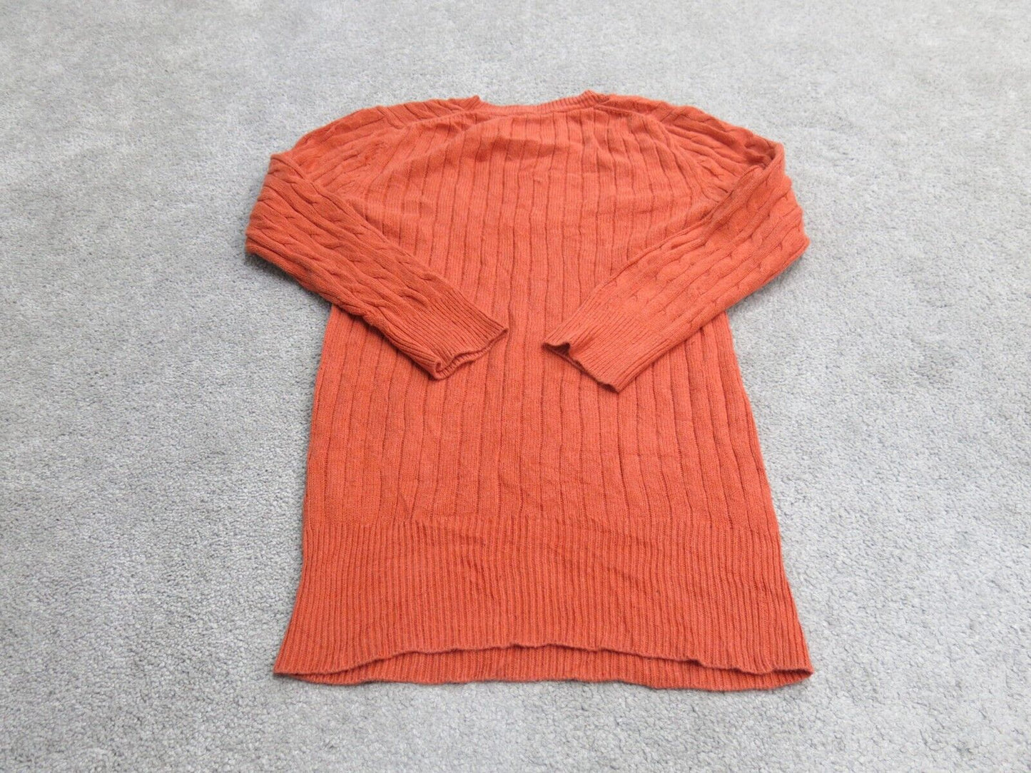 American Eagle Women Pullover Sweater Round Neck Long Sleeves Orange Size Medium