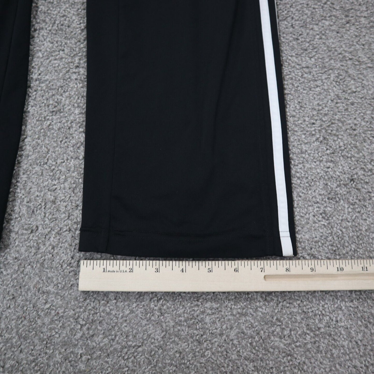 Adidas Mens Track Pant Elastic Waist Stretch Training 3 Striped Black Size XL