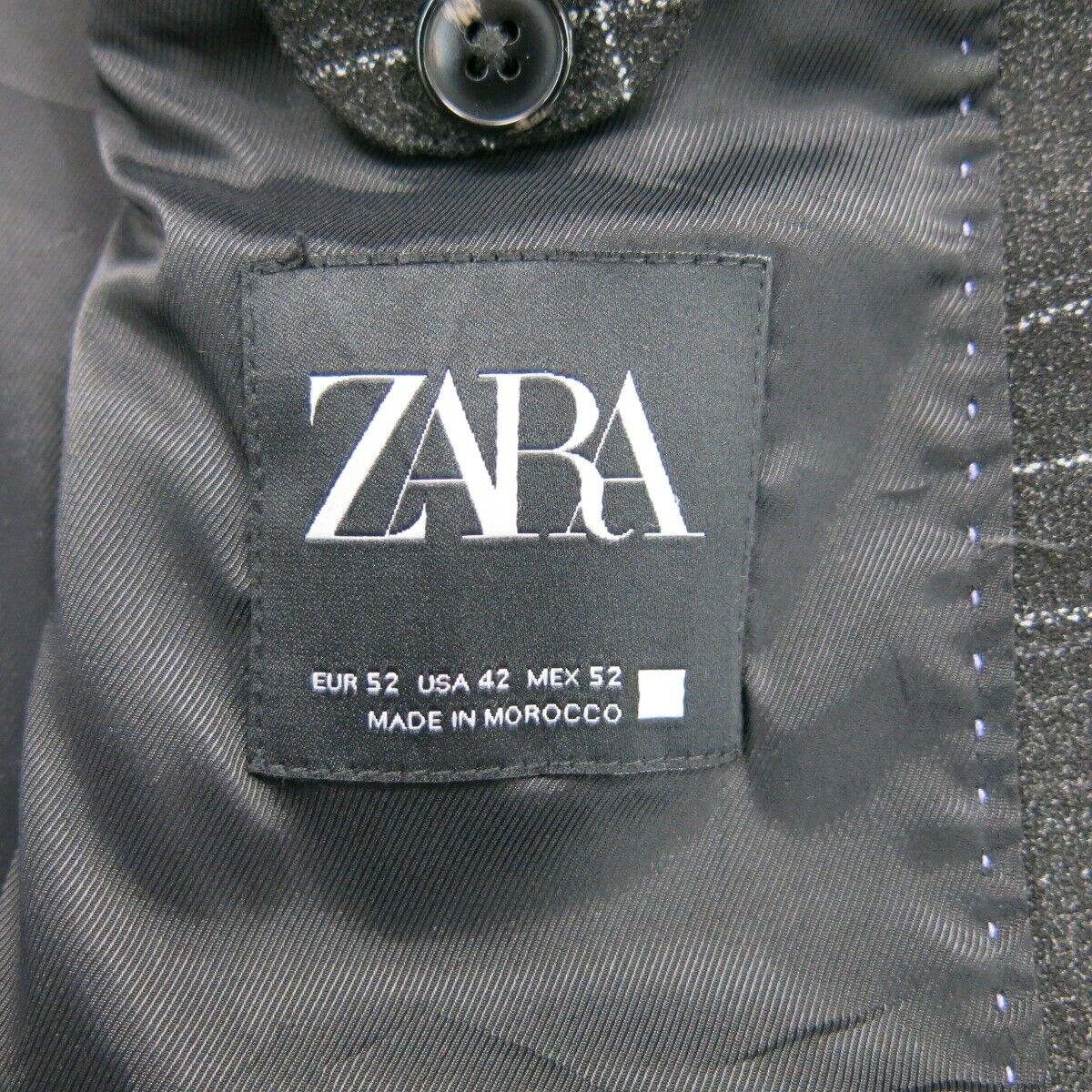 Zara Womens Blazer Coat Jacket Single Breasted Long Sleeves Black Size 42