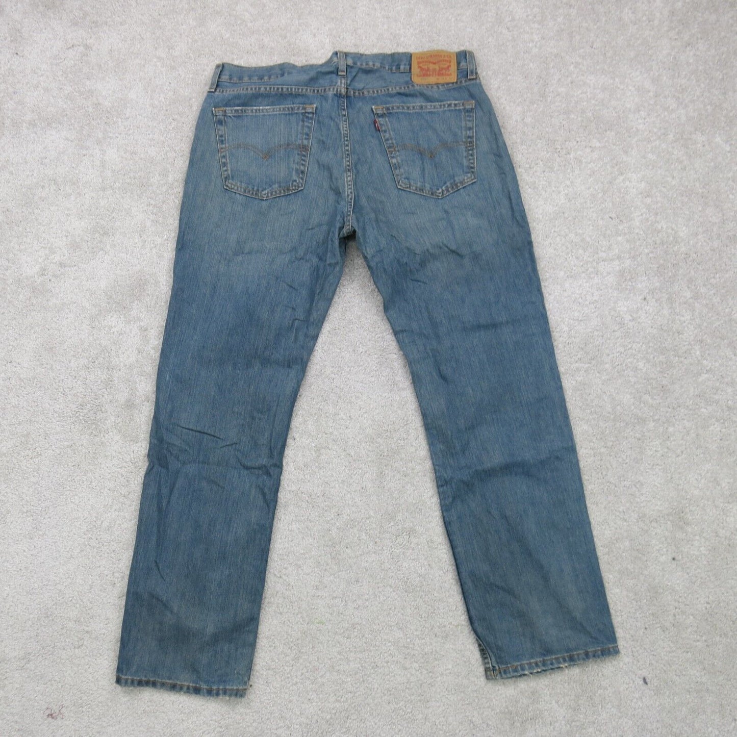 Levis 559 Mens Jeans Straight Leg Denim Mid Rise Pockets Blue Size W36XL32