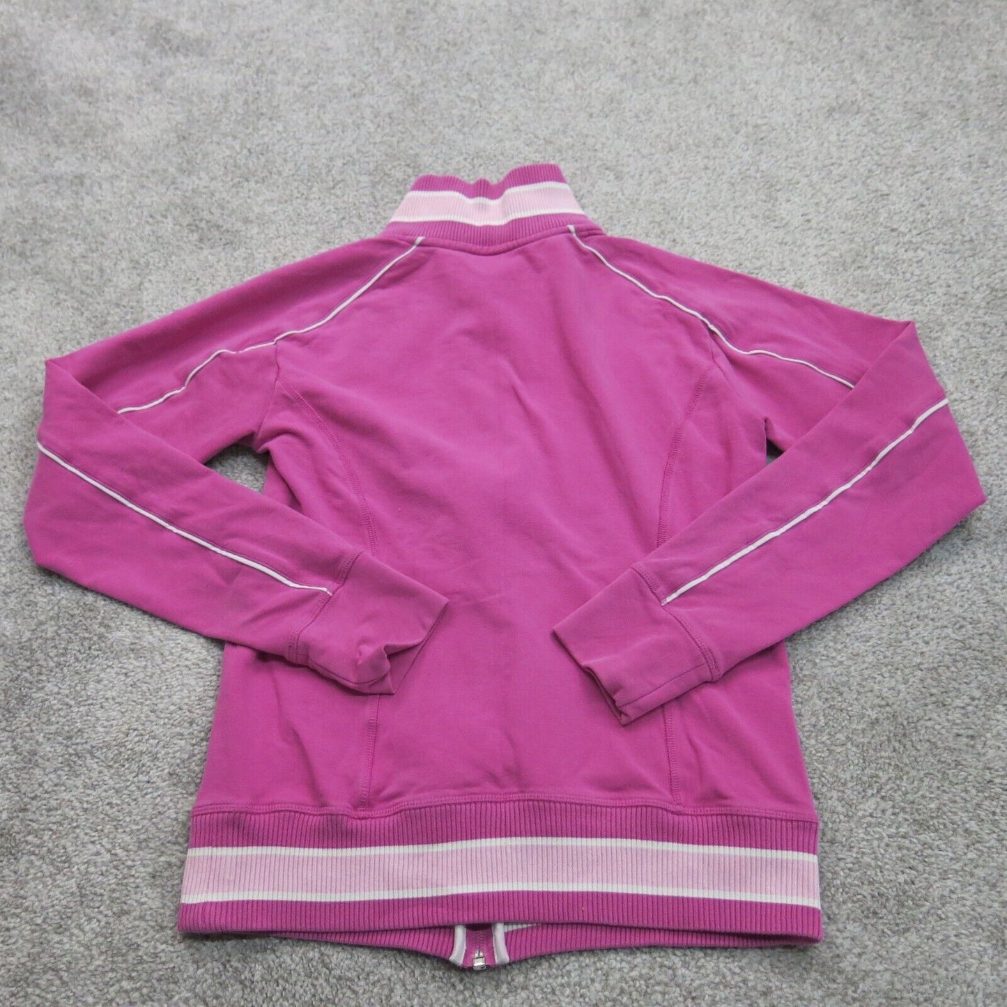 Nike Womens Tracksuit Jacket Full Zip Up Mock Neck Pockets Logo Pink Size Small