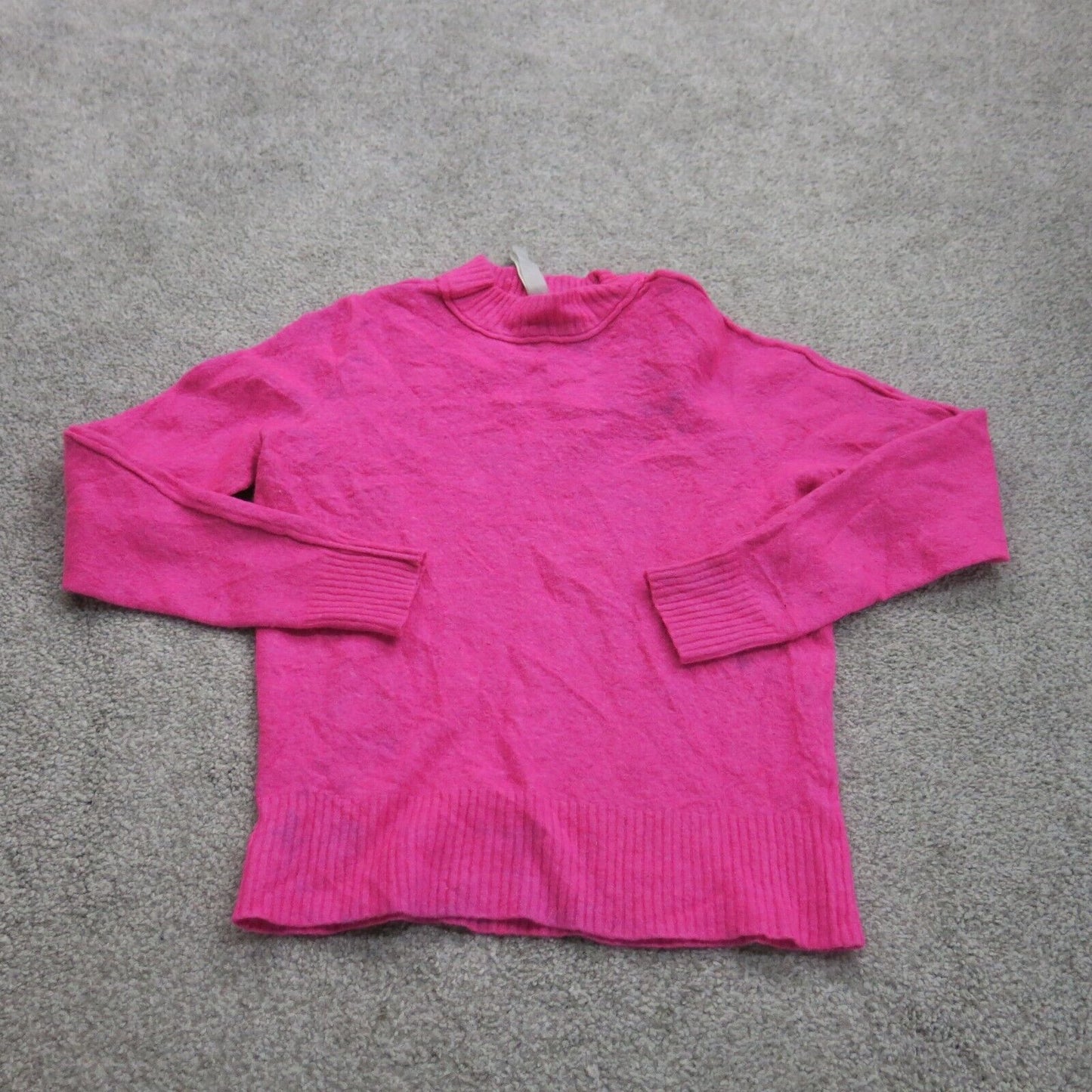 Athleta Womens Sweater Knitted Crew Neck Long Sleeve Hot Pink Size X Small