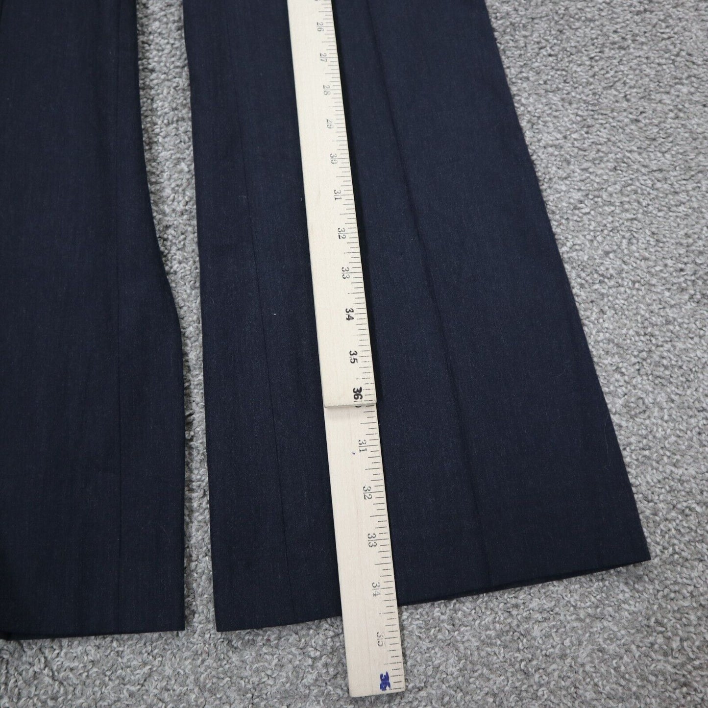 Ann Taylor Loft Mens Pants Wide Leg Dress Pant Mid Rise Pockets Black Size 2