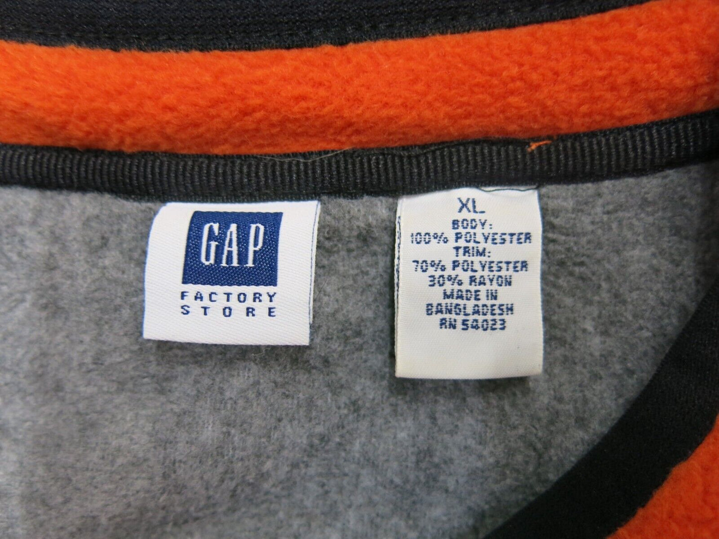 Gap Factory Store Mens Sweatshirts Long Sleeves V Neck Orange Size X Large