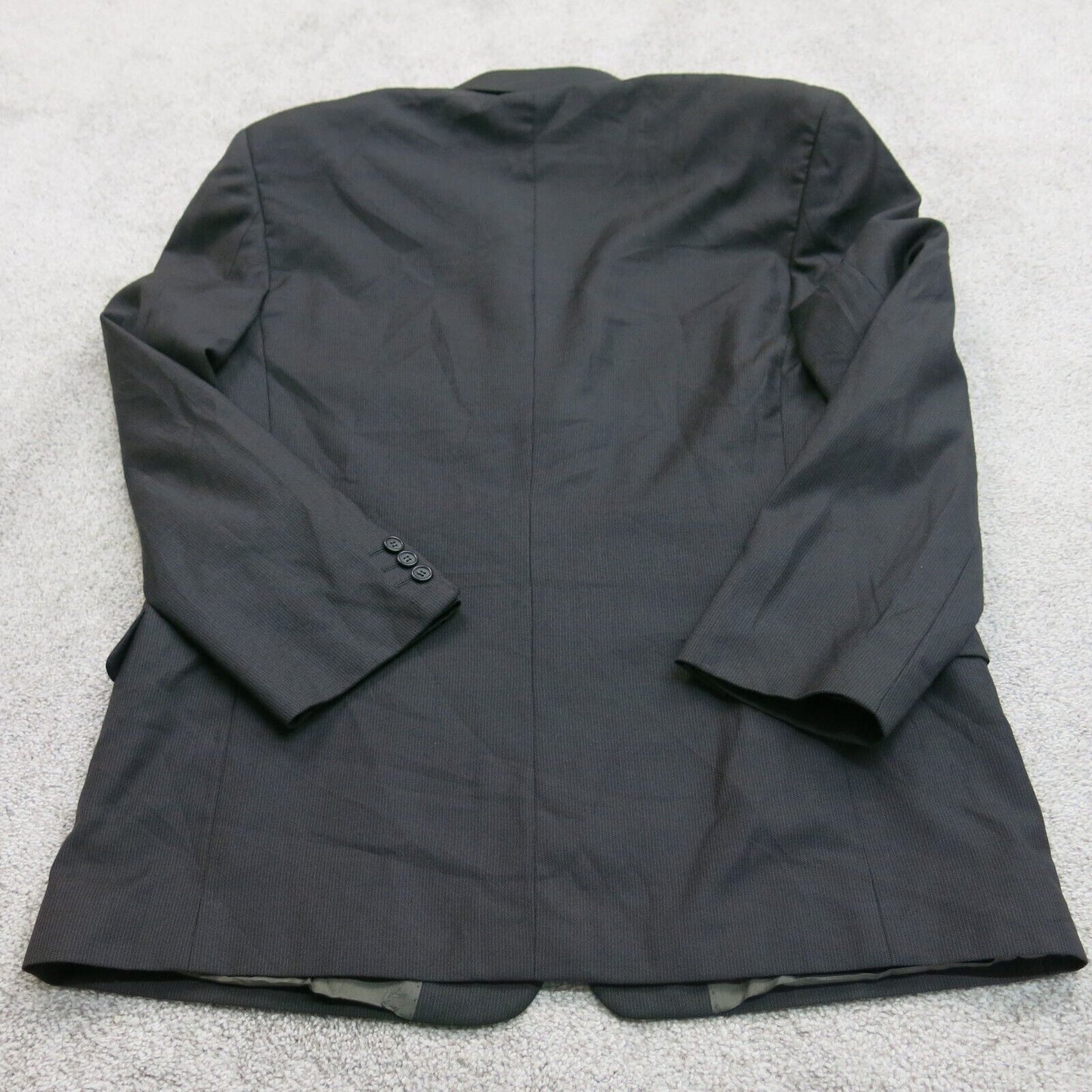 Dillard's Mens Blazer Coat Jacket Collard 100% Wool Long Sleeves Black Size 4