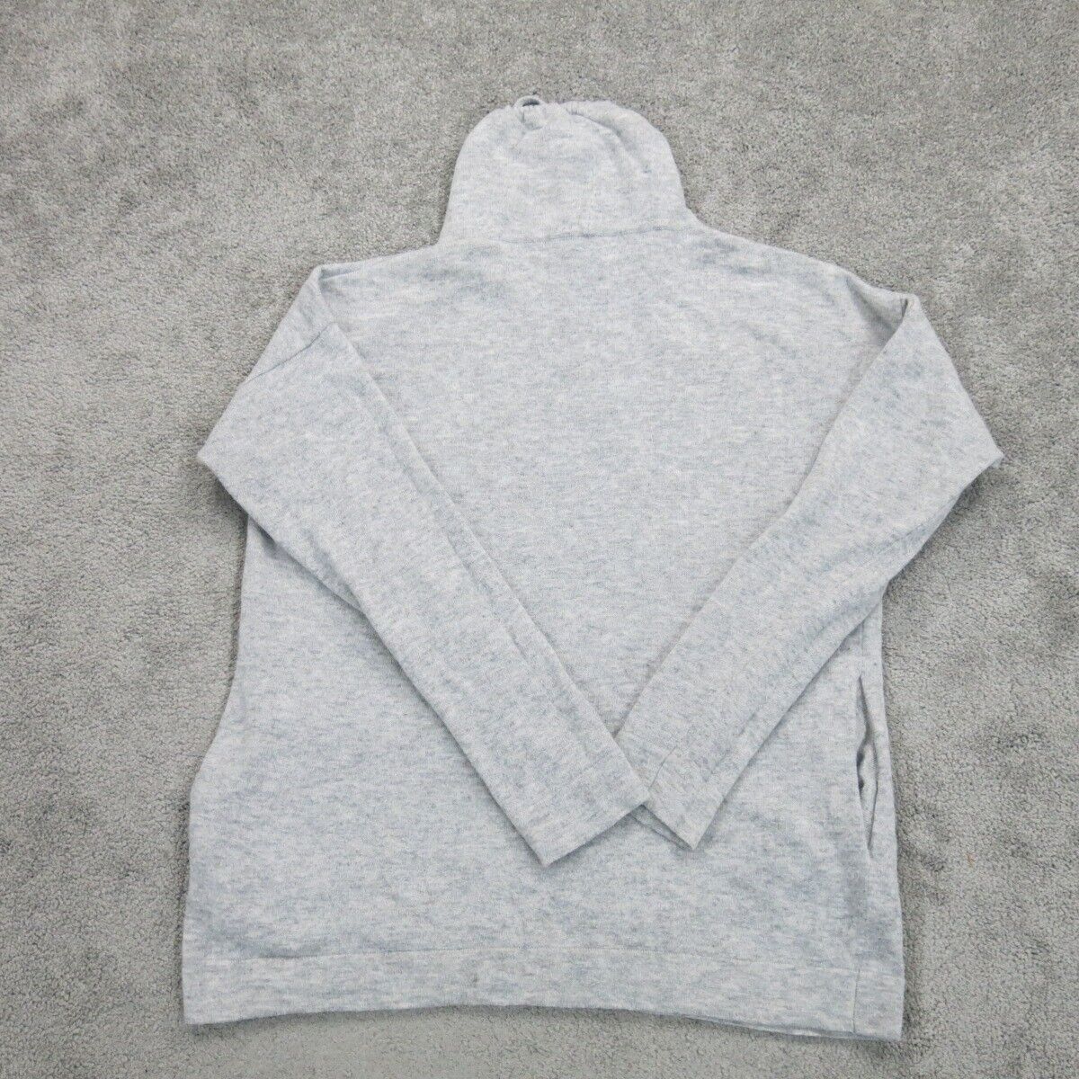 Forever 21 Women Sweater Knitted Long Sleeve Drawstring Mock Neck Gray SZ Small
