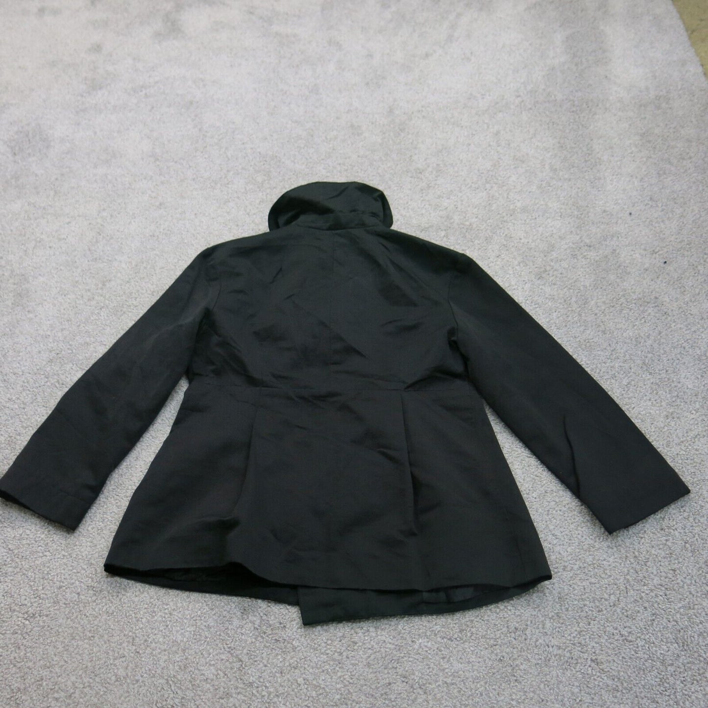 Massimo Womens Coat Jacket Double Breasted Long Sleeves Black Size Small