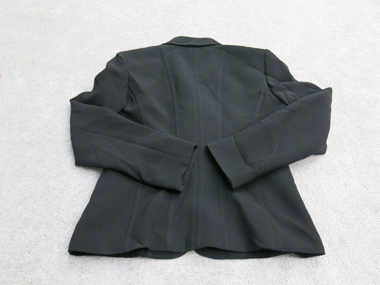 Tahari Arthur Womens Blazer Coat Long Sleeve Single Breasted Black Size 4P