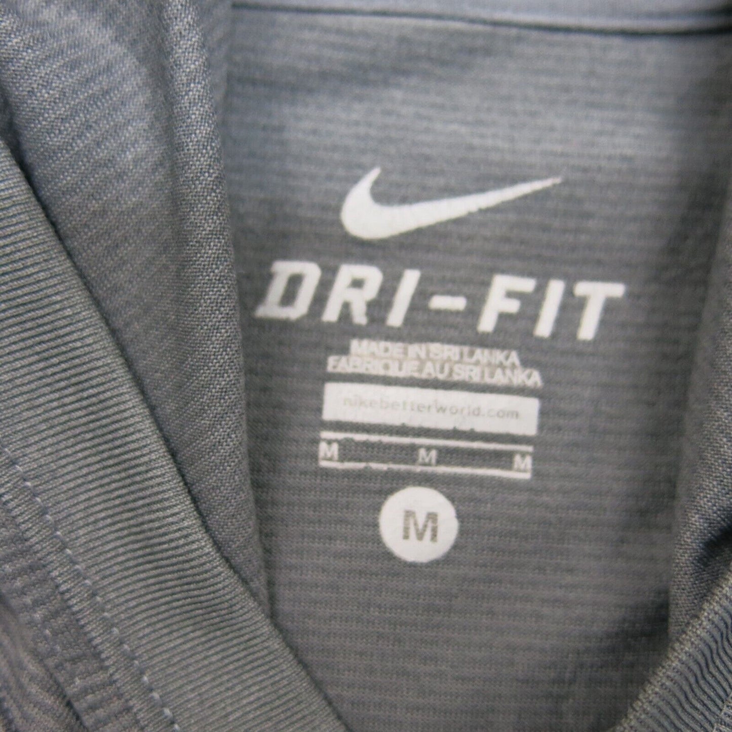 Nike Dri Fit Mens Hoodie Sweatshirt Long Sleeves Pullover Gray Size Medium
