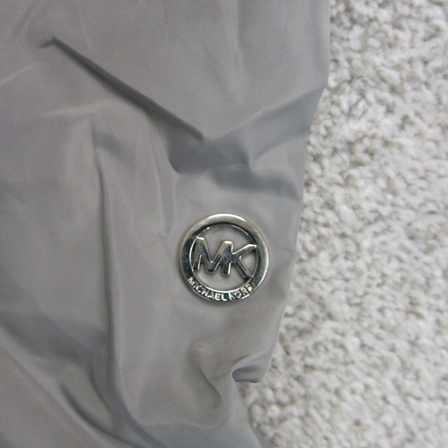 Michael Kors Womens Hoodie Jacket Full Zip Up Long Sleeves Pockets Gray SZ Small
