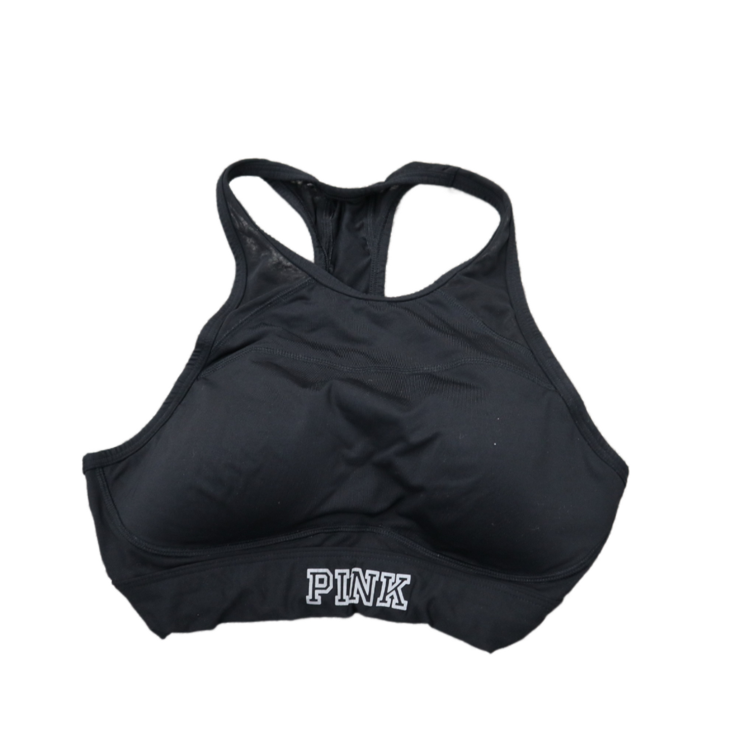 Pink Victoria's Secret Womens Activewear Sports Bra Racerback Black Size Medium