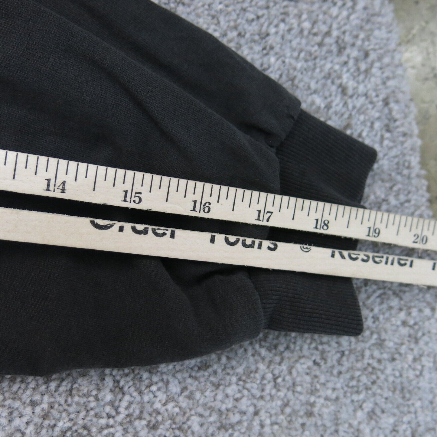 H&M Mens Sweatshirt Graphic Long Sleeves Crew Neck Pullover Black Size Small