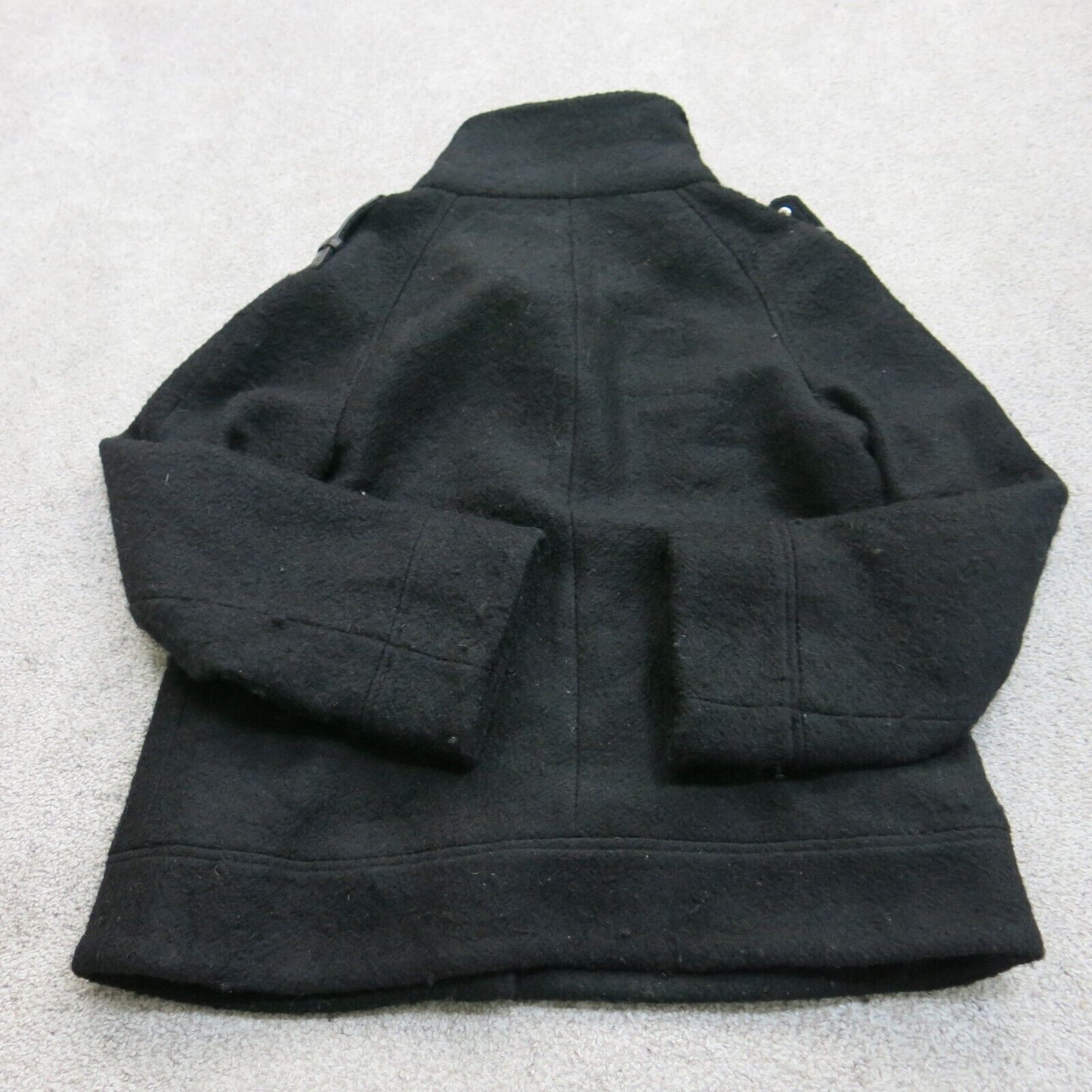 Calvin Klein Womens Blazer Coat Full Zip Up Pockets Solid Black Size Medium