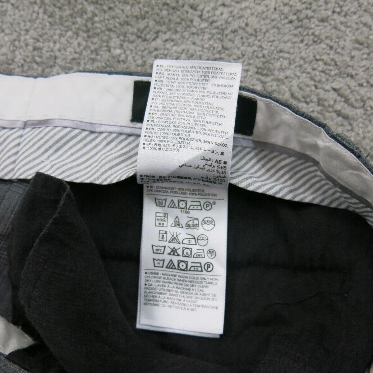 Banana Republic Men Pant Slim Straight Leg Tailored Fit Dress Pant Gray W30XL32