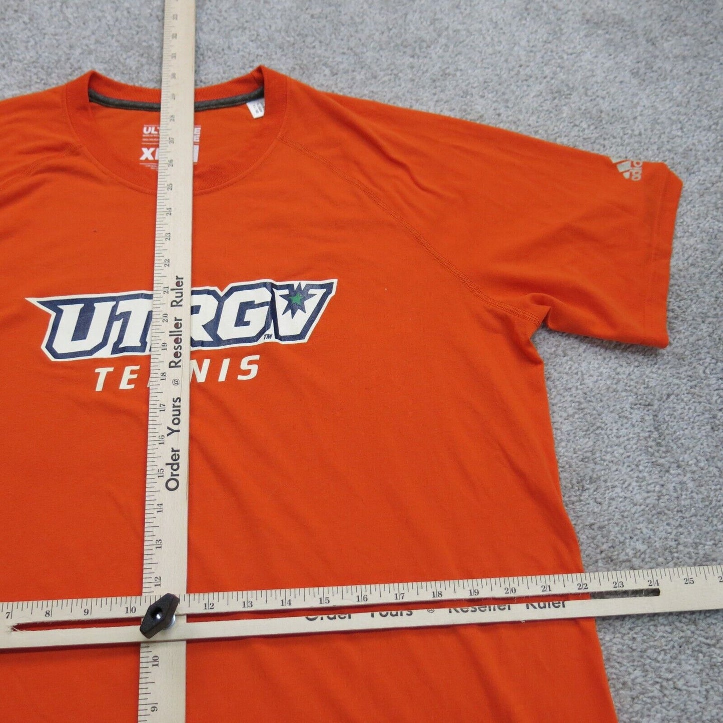 Adidas Mens Ultimate T Shirt Short Sleeve Crew Neck Graphic Print Orange Size XL