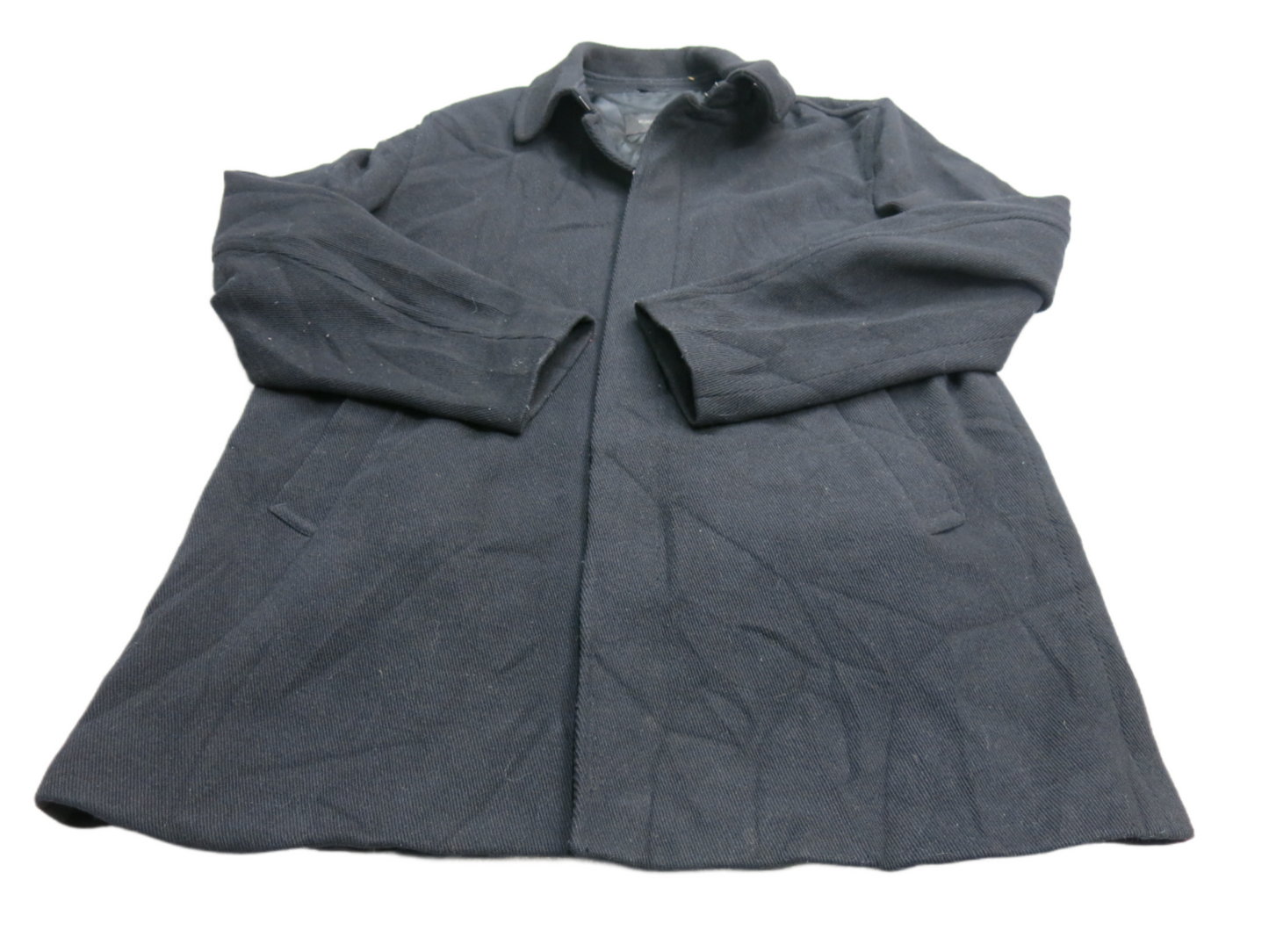 Express Mens Over Coat Long Sleeves Open Front Pockets Black Size X Large