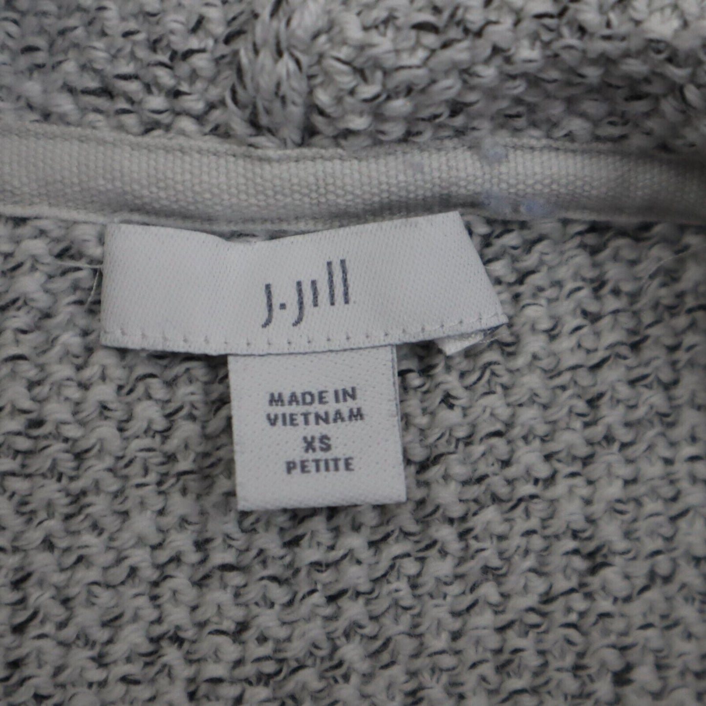 J. Jill Mens Pullover Knitted Sweater Long Sleeves High Neck Gray Blue Size XS