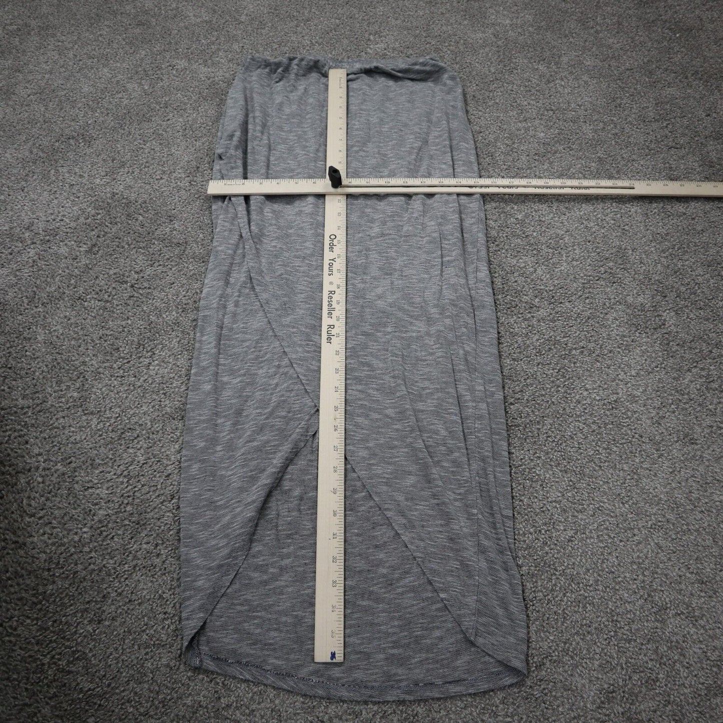 Mossimo Womens Faux Wrap Soft KNit Maxi Skirt Gray Size Medium