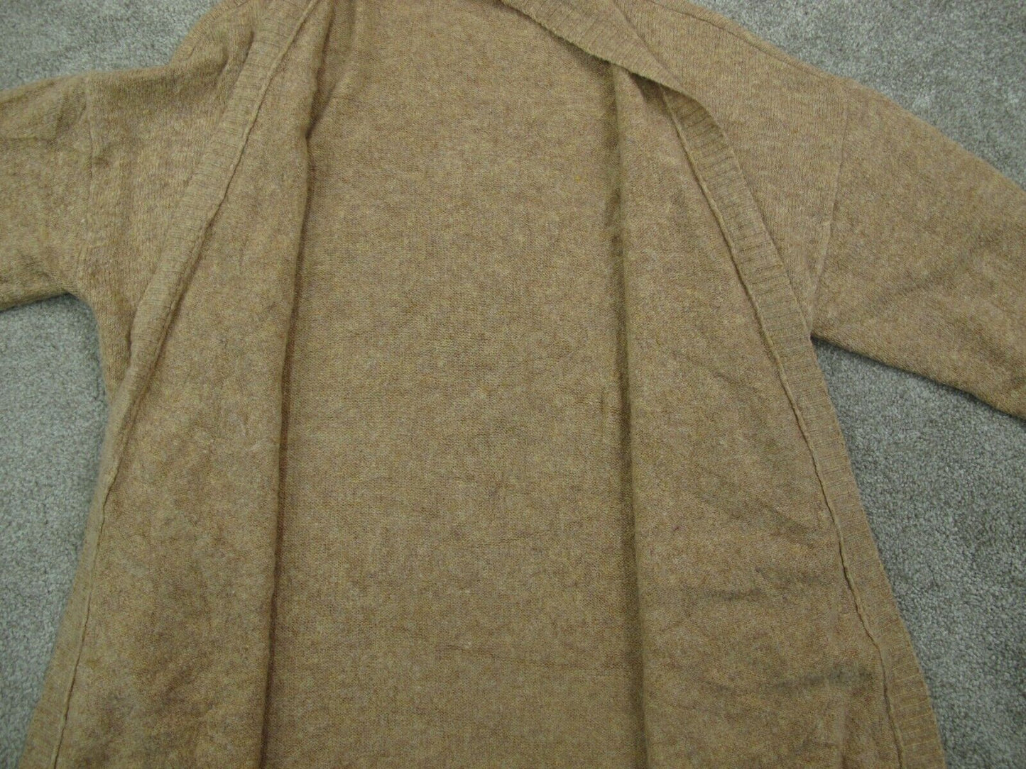 American Eagle Women Cardigan Sweater Open Front Long Sleeve Tan Khaki Size M