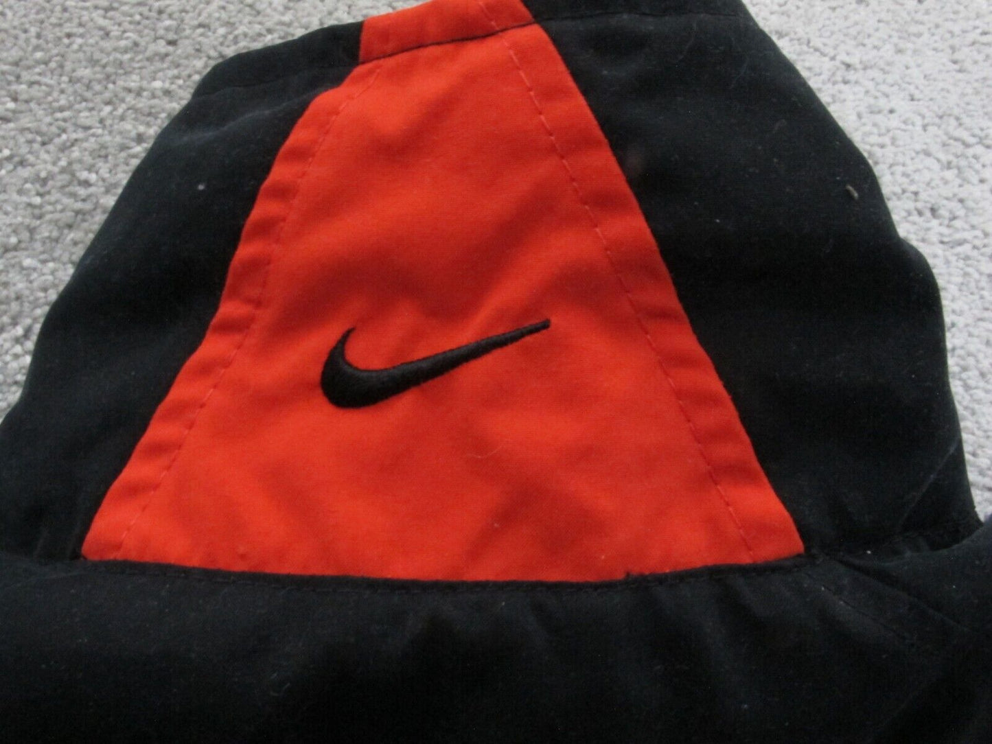 Nike Mens Bomber Jacket Full Zip Up Long Sleeves High Neck Black Red Size Medium