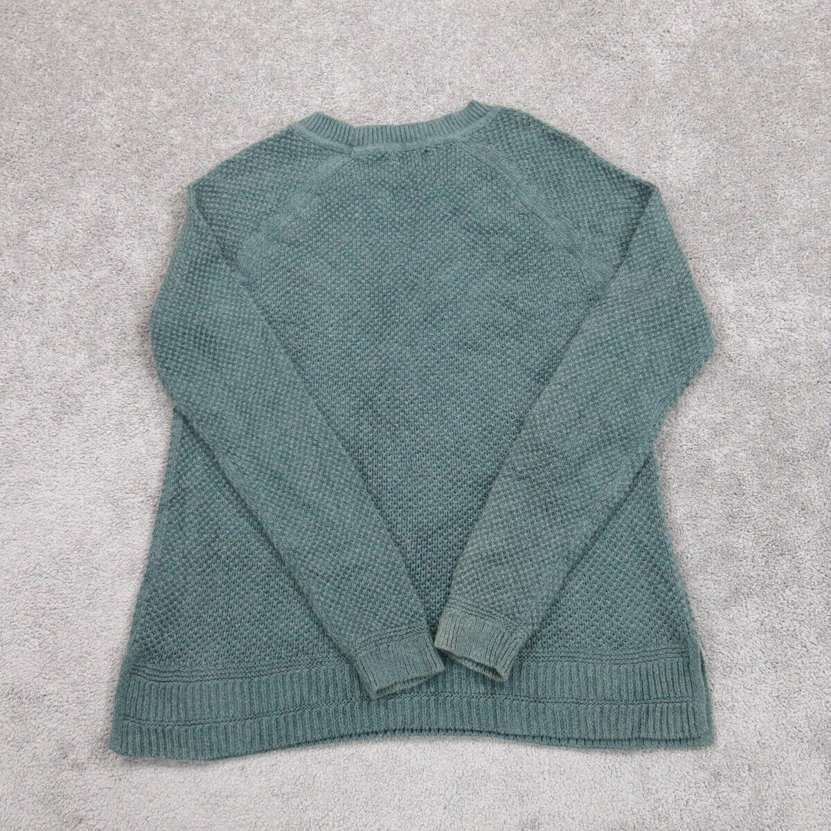 Old Navy Womens Pullover Sweater Knitted Crew Neck Long Sleeves Slate Green SZ L