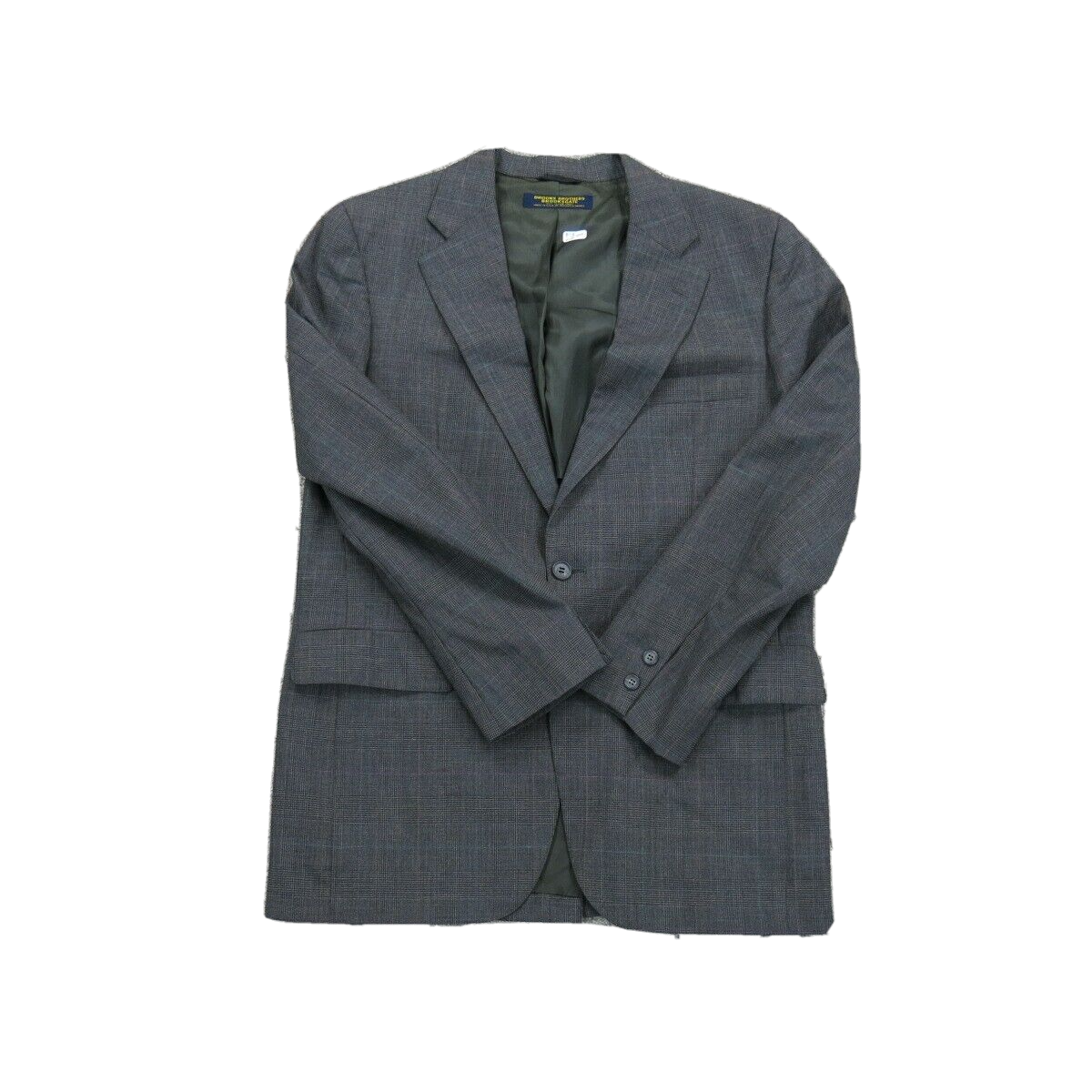 Brooks Brothers Men Blazer Coat Single Breasted Long Sleeves Pockets Black SZ L