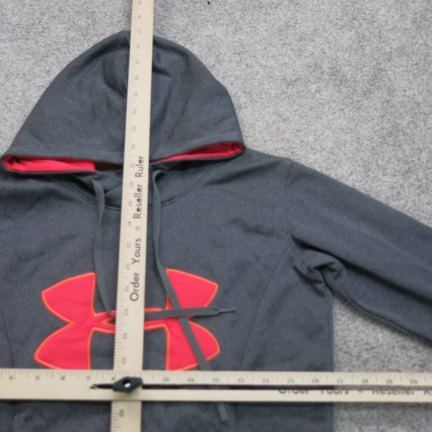 Under Armour Women Hoodie Drawstring Pockets Semi Fitted Heatgear Black Size XS
