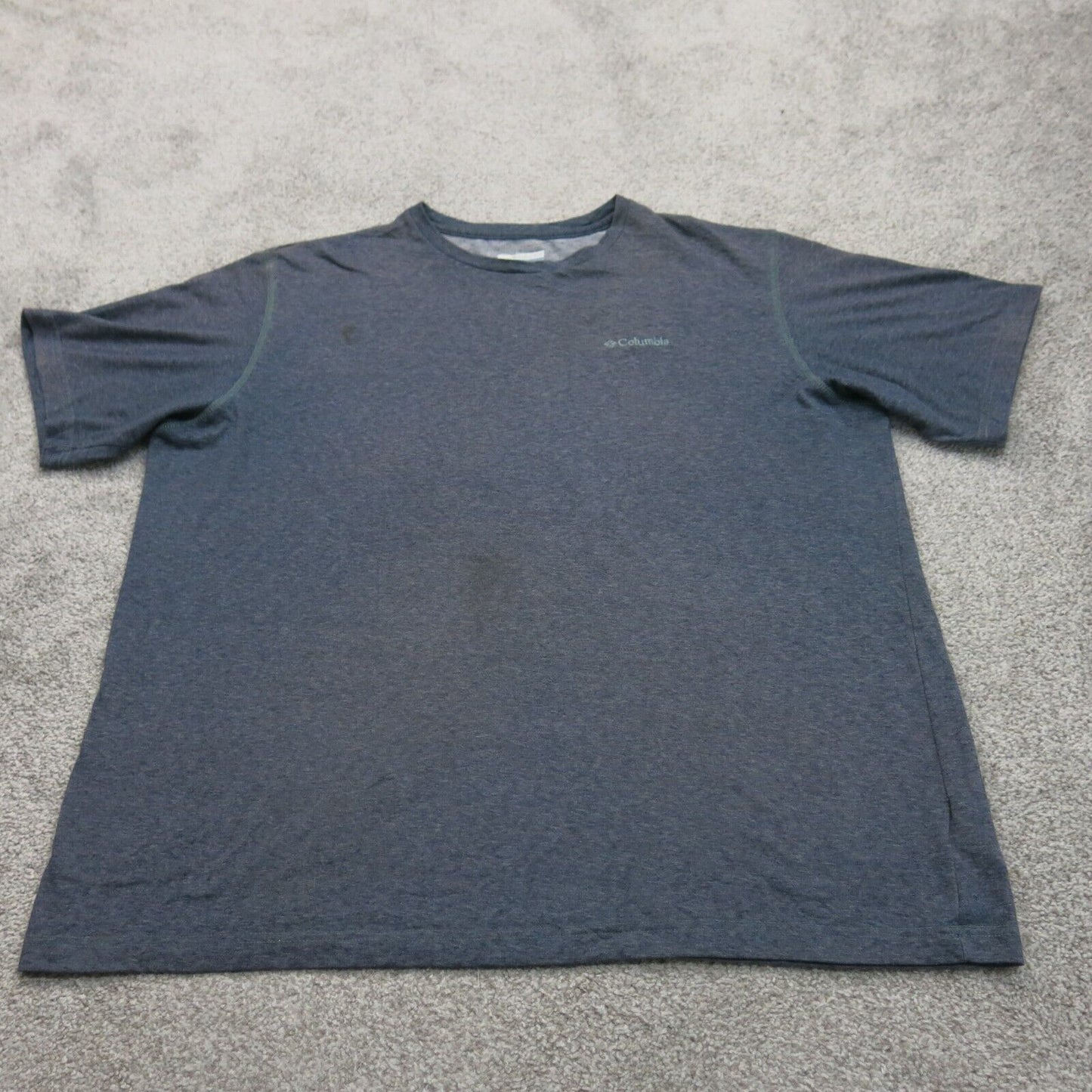 Columbia Sportwear Mens Crew Neck T Shirt Short Sleeve Heather Blue Size XXL