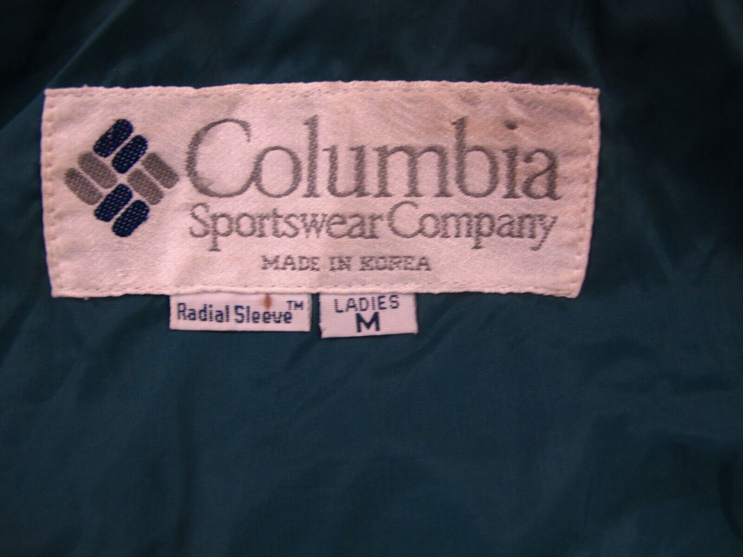 Columbia Sportswear Womens Windbreaker Jacket Full Zip Redial Sleeve Blue Size M