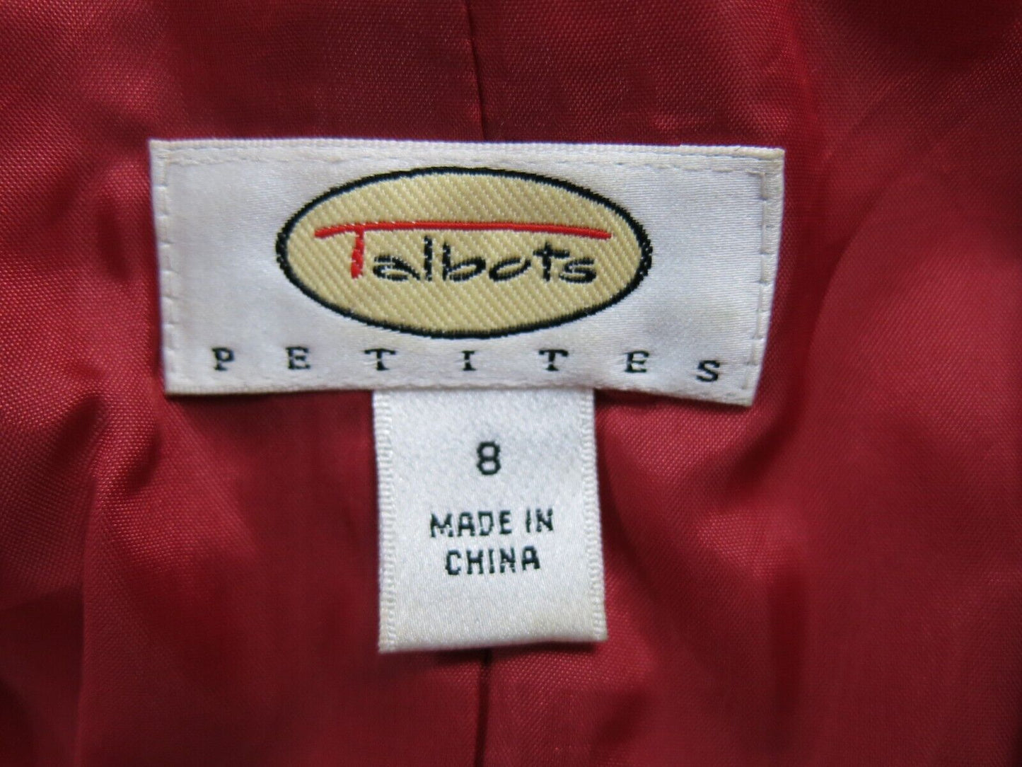 Talbots Womens Blazer Coat Single Breasted Long Sleeves Pockets Orange Size 8