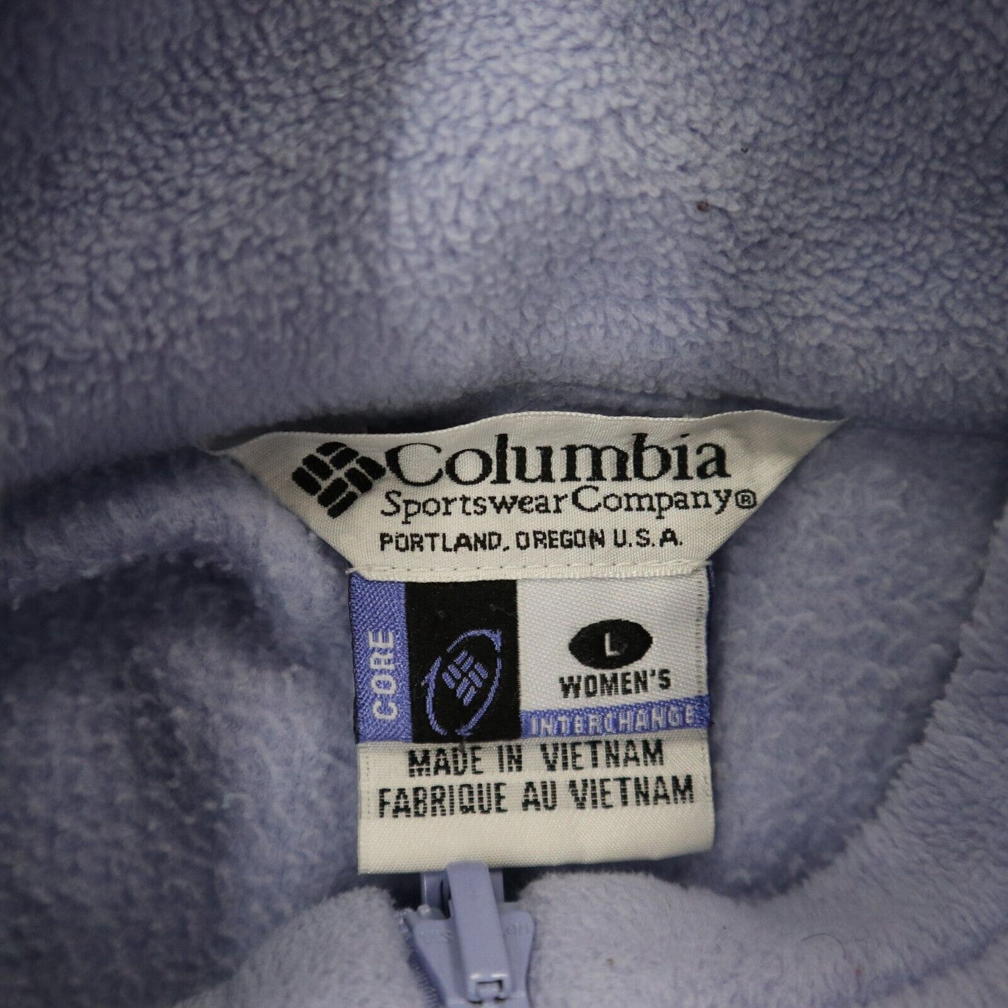Columbia Womens Windbreaker Jackets Full Zip Up Mock Neck Blue Size Large