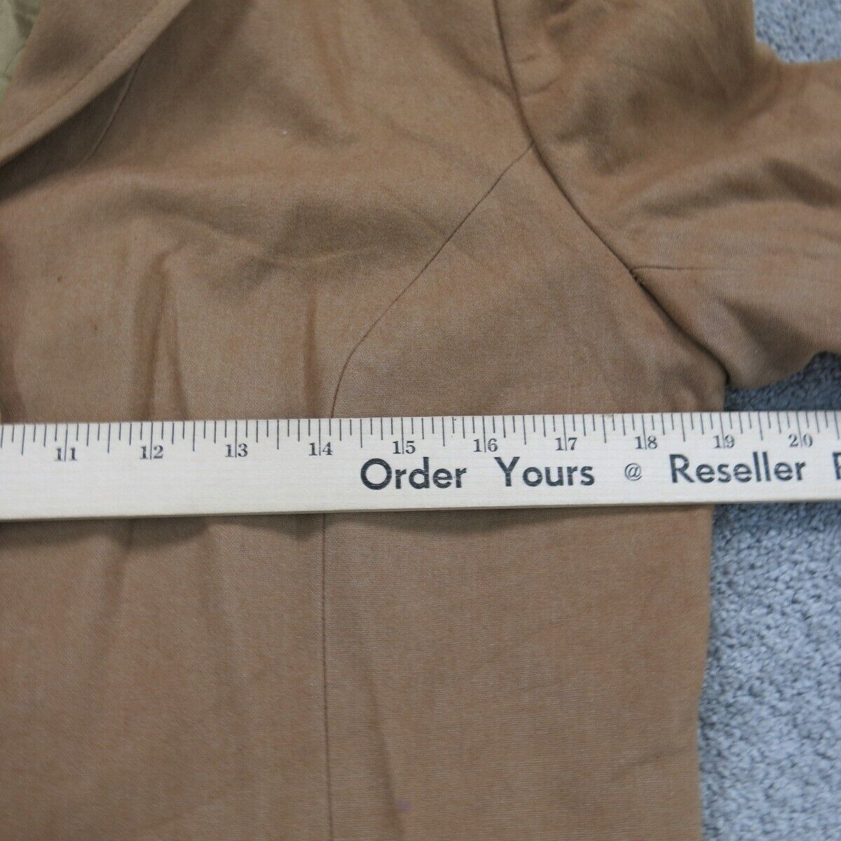 ANN Taylor Womens Blazer Coat Single Breasted Long Sleeve Pockets Tan Size 8