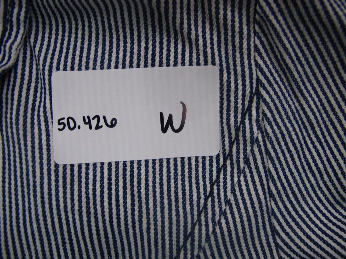 Mossimo Womens Blazer Coat Pin Striped Long Sleeves Pockets Blue White SZ Medium